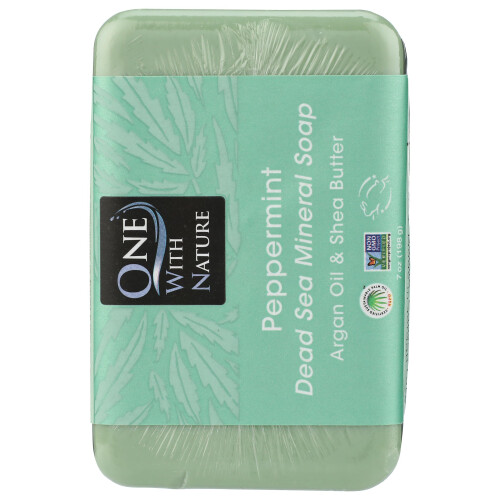 ONE WITH NATURE Dead Sea Hemp Bar Soap 7 OZ 1