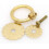 6 PCs Vintage Golden Brass Ring Pulls  Pure Solid Brass Cabinet Hardware Ring Size 1.4' (3.5 cm) 4