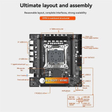 X99M-A Motherboard 4XDDR4 128G Memory LGA2011-3 CPU PCI-E3.0x16 Support M.2 NVME/NGFF Gigabit Netwo
