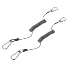 Fishing Lanyards Set Pcs Retractable Spiral Cord Lanyard Carabiner Boating Accessory