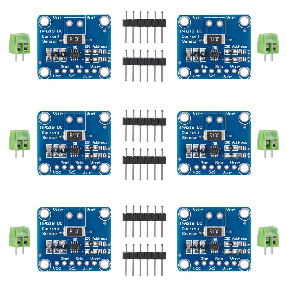 6Pcs Ina219 I2c Bidirectional Dc Current Power Supply Sensor Breakout Module Compatible With Arduino Raspberry Pi (6Pcs) 820064748041