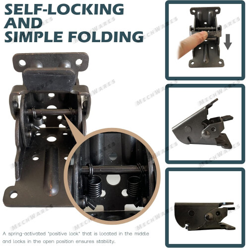 Foldable Support BracketSelfLocking Hinge Leg Fittings and Corner Brace for Folding Legs Folding Workbench 1