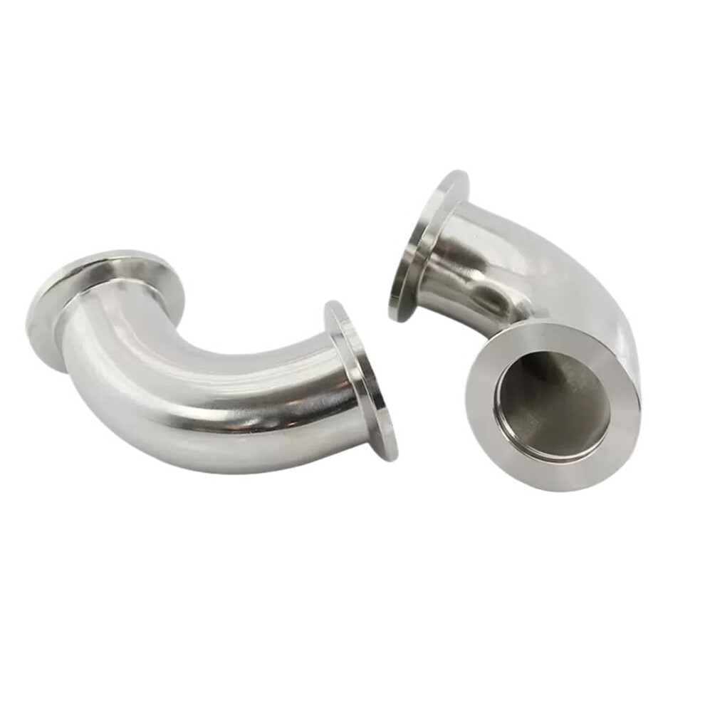 Sus304 Vacuum Elbow Bend Pipe Tri Clamp Adapter 90 Degree Flange Elbow Fitting Tube(Kf25) 820064748232