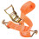 1 Set Ratchet Strap Ratchet Rachet Strap Rope Tie Down Fixing Belt Orange Polyester 1