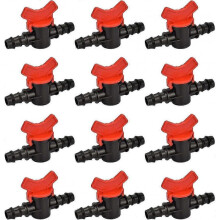Shut-off Valve, Adjustable Regulating Valve for 16mm Water Pipe, 12 Pieces