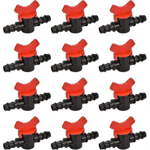 Shut-off Valve, Adjustable Regulating Valve for 16mm Water Pipe, 12 Pieces