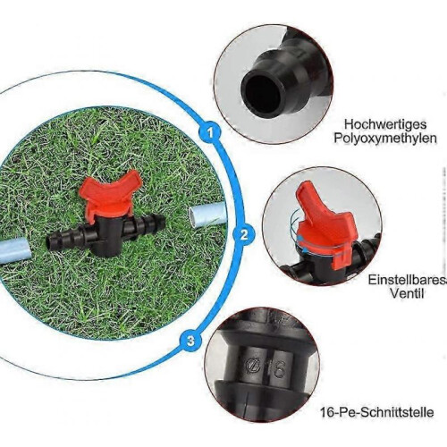 Shut-off Valve, Adjustable Regulating Valve for 16mm Water Pipe, 12 Pieces 2