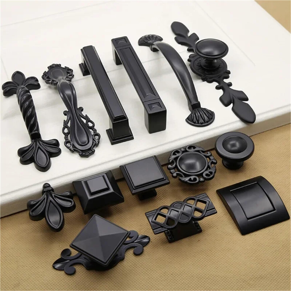 Piano Black Hardware Cabinet Knobs Cabinet Handle Garden Cabinet Handle Cabinet Knobs Door Pull 1Pcs(Hole Distance 32Mm) 820064749673