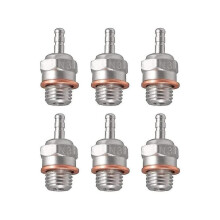 6pcs Glow Plug N3 Hot Spark Nitro Engine Parts Replace Os 8 for 1/8 1/10 Rc Car Truck