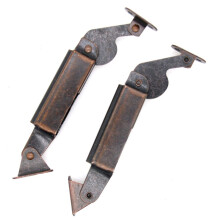1 Pair of SelfBalancing Lid Support Hinges, Left Right, Dark Bronze Tone Spring Hinge with Screws for Sofa, Box, Cabinet, Length 6'