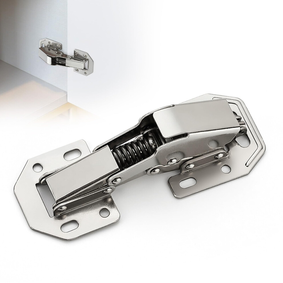 10 Pack Hidden Hinges Soft Close Surface Mount Kitchen Cabinet Hinges, No Predrilled For Kitchen Cupboard 820064750457