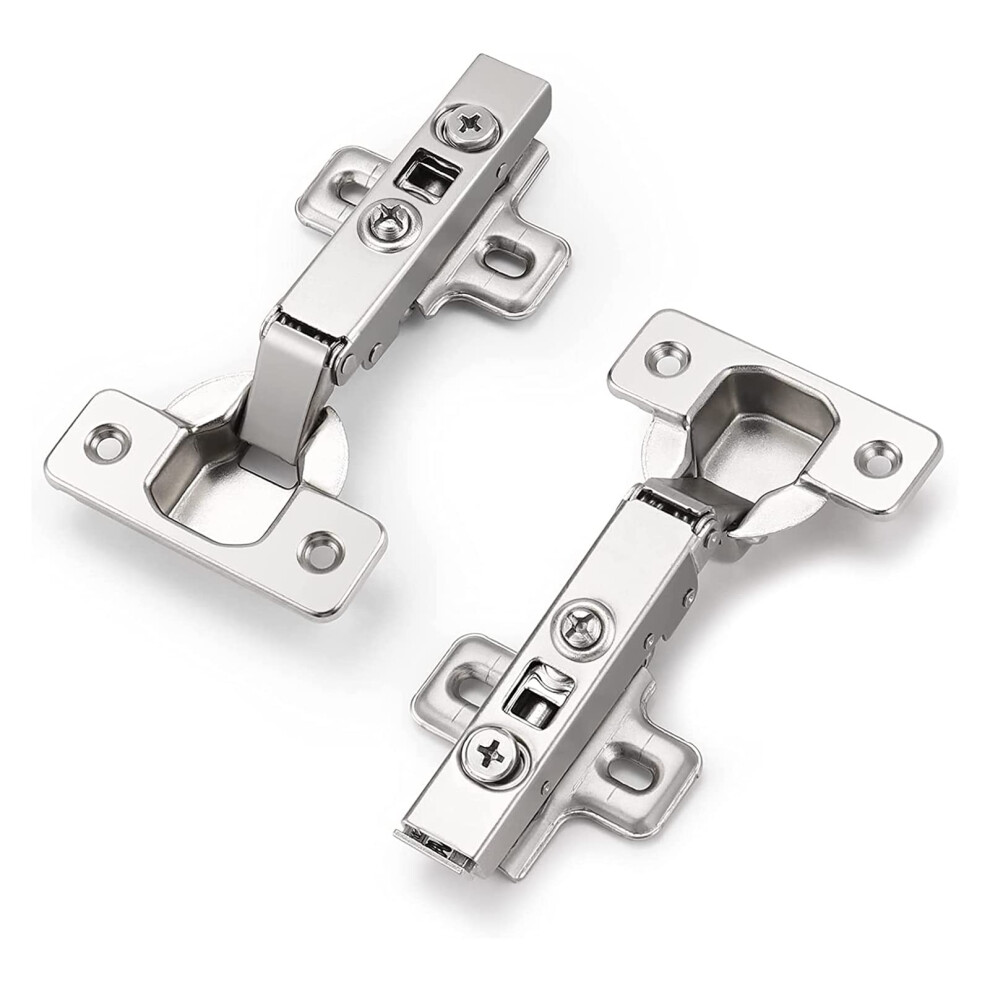 (5 Pair/10 Pieces 105 Degree Soft Closing European Full Overlay Concealed Hinge With Mounting Plate 820064750587