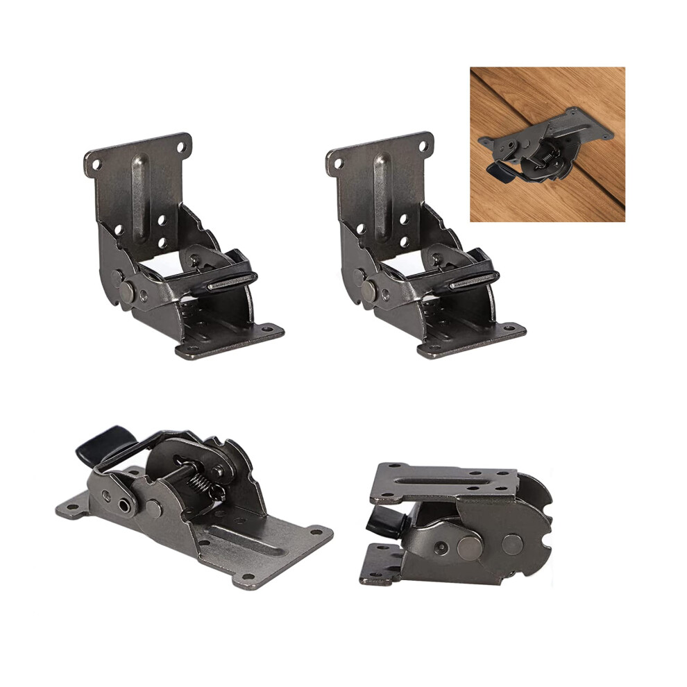 090180 Degree Folding Hinge Locking Foldable Invisible Brackets For Table Extension Panel Support 820064750655