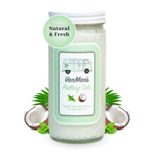 Vanman's Pulling Oil til tnder og tandkd - Oil Pulling lavet med organisk uraffineret kokosolie og pebermynteolie - Fluor-fri understtter fris