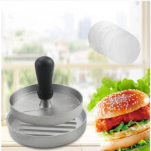 Burger Press Patty Maker, NonStick Aluminum Hamburger Patty Maker with 100 Patty Papers