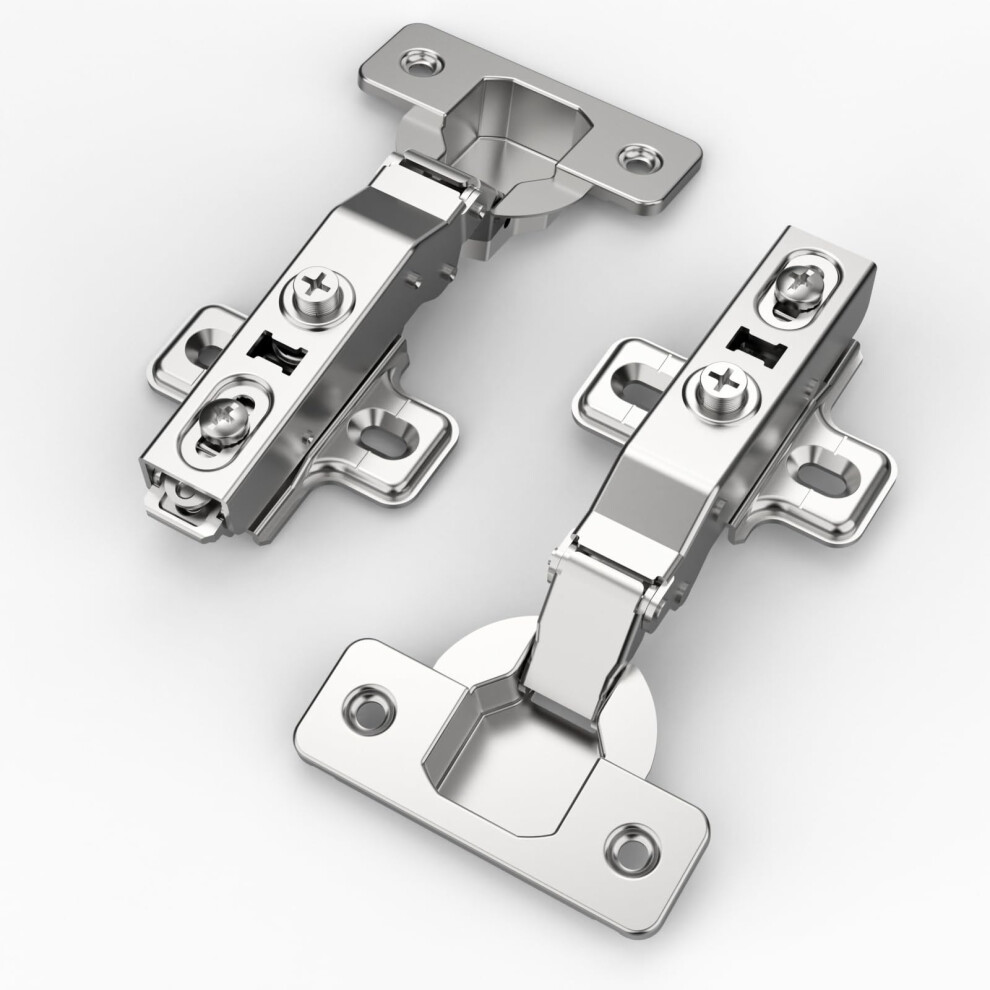 10 Pack Full Overlay Soft Close Cabinet Hinges Silent Hydraulic, Heavyduty Frameless Concealed 820064750860