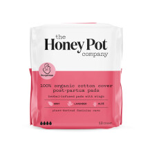 The Honey Pot Company, Bio-Kräuter-infizierte Binden mit Flügeln, Nach der Geburt, 12 Stück