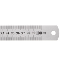 Stainless Steel Ruler 40inch/100cm Metal Rulers 1.14' Wide, Inch and Metric Graduation Straight Edge Measuring Tool