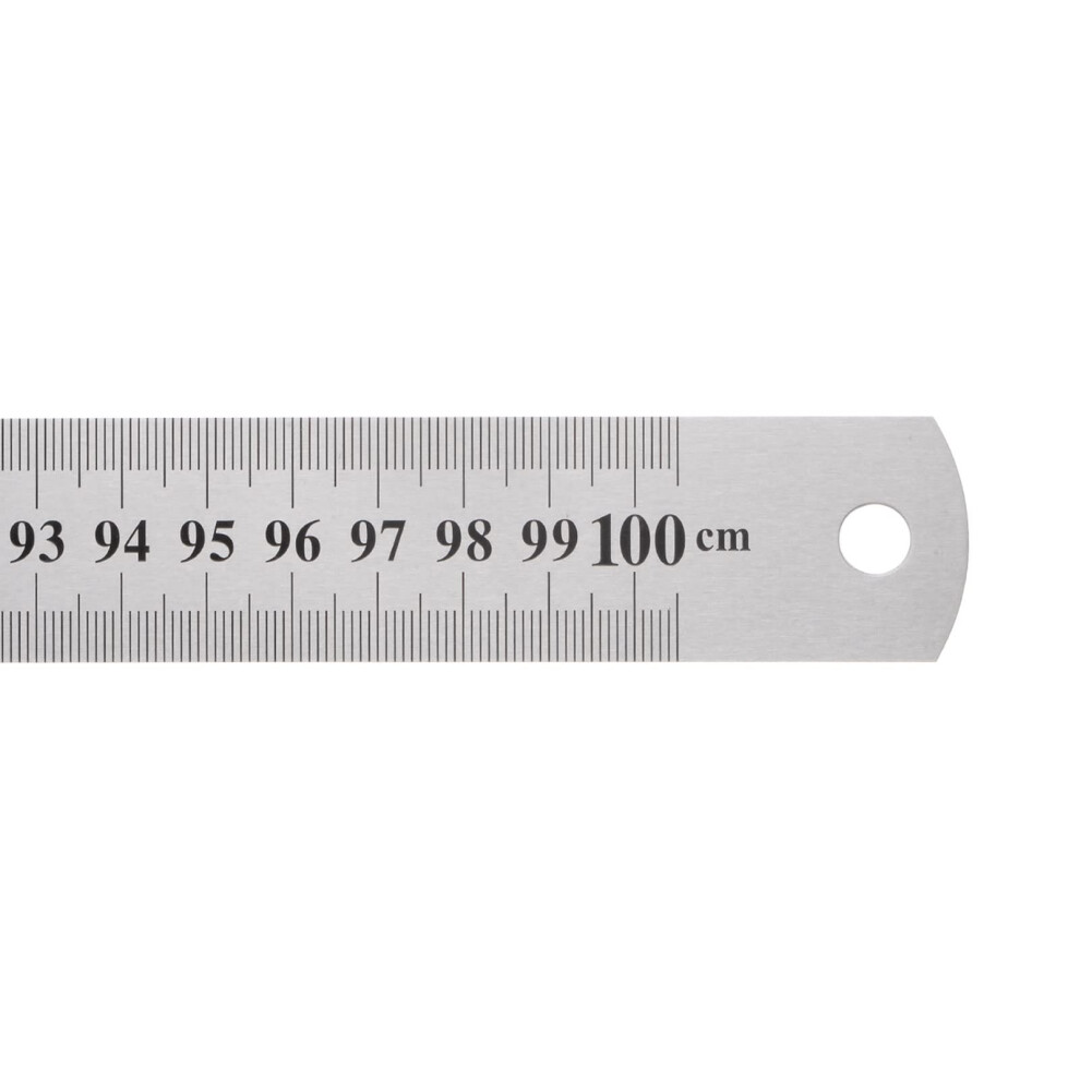 Stainless Steel Ruler 40Inch/100Cm Metal Rulers 1.14' Wide, Inch And Metric Graduation Straight Edge Measuring Tool 820064751300