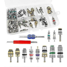 102Pcs Air Conditioning Valve Core Valve Cores A/C R12 R134a Accessories Kit, Valve Stem Cores Repair Tool Assortment