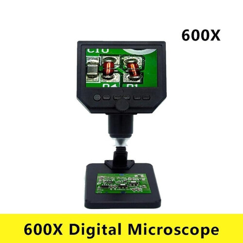 Lab Microscope Accessories 600X Digital Microscope Electronic Video Instrument 4.3 Inch Magnifier Bracket 1