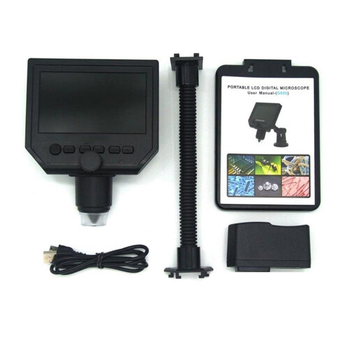 Lab Microscope Accessories 600X Digital Microscope Electronic Video Instrument 4.3 Inch Magnifier Bracket