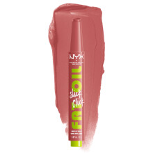 NYX PROFESSIONAL MAKEUP Fat Oil Slick Click Leichter, aufbaubarer, pigmentierter, veganer Lippenbalsam  Caption This (Nude)