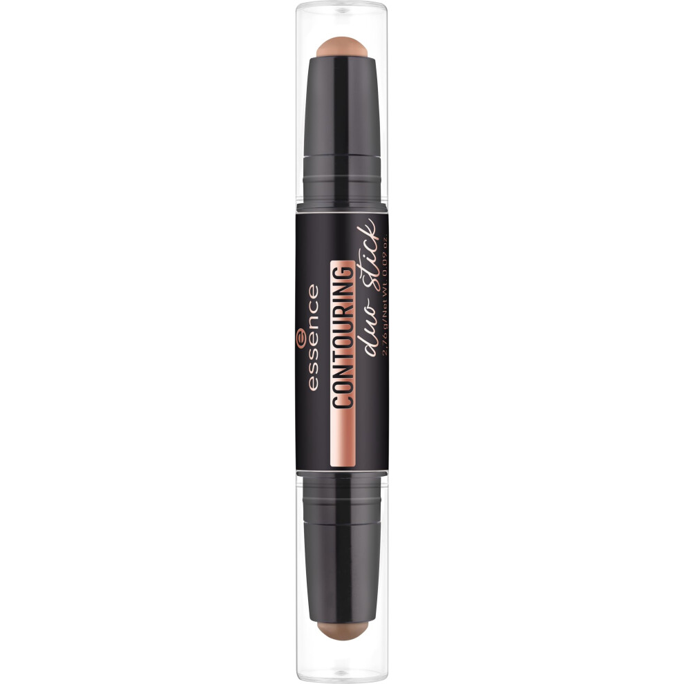 Essence | Contour Duo Stick | 2-In-1 Highlight And Contour Slim Stick Creamy Buildable And Easy To Apply | Vegan & Cruelty Free (30 | Medium)