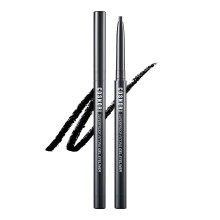 COSNORI Super Proof Fitting Gel Eyeliner 01 Vivid Black - Smudge-Proof Longwear Eyeliner Pencil Soft Drawing 2mm Ultra-Slim Pencil Waterproof
