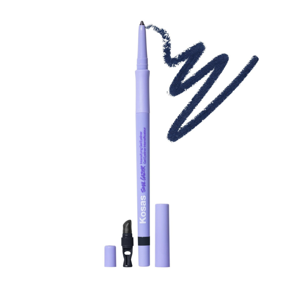 Kosas Soulgazer Gel Eyeliner (Gravitate) - Waterproof Smudge-Proof Pen With Hyaluronic Acid - Retractable Eyeliner Pencil With Sharpener & Smudg
