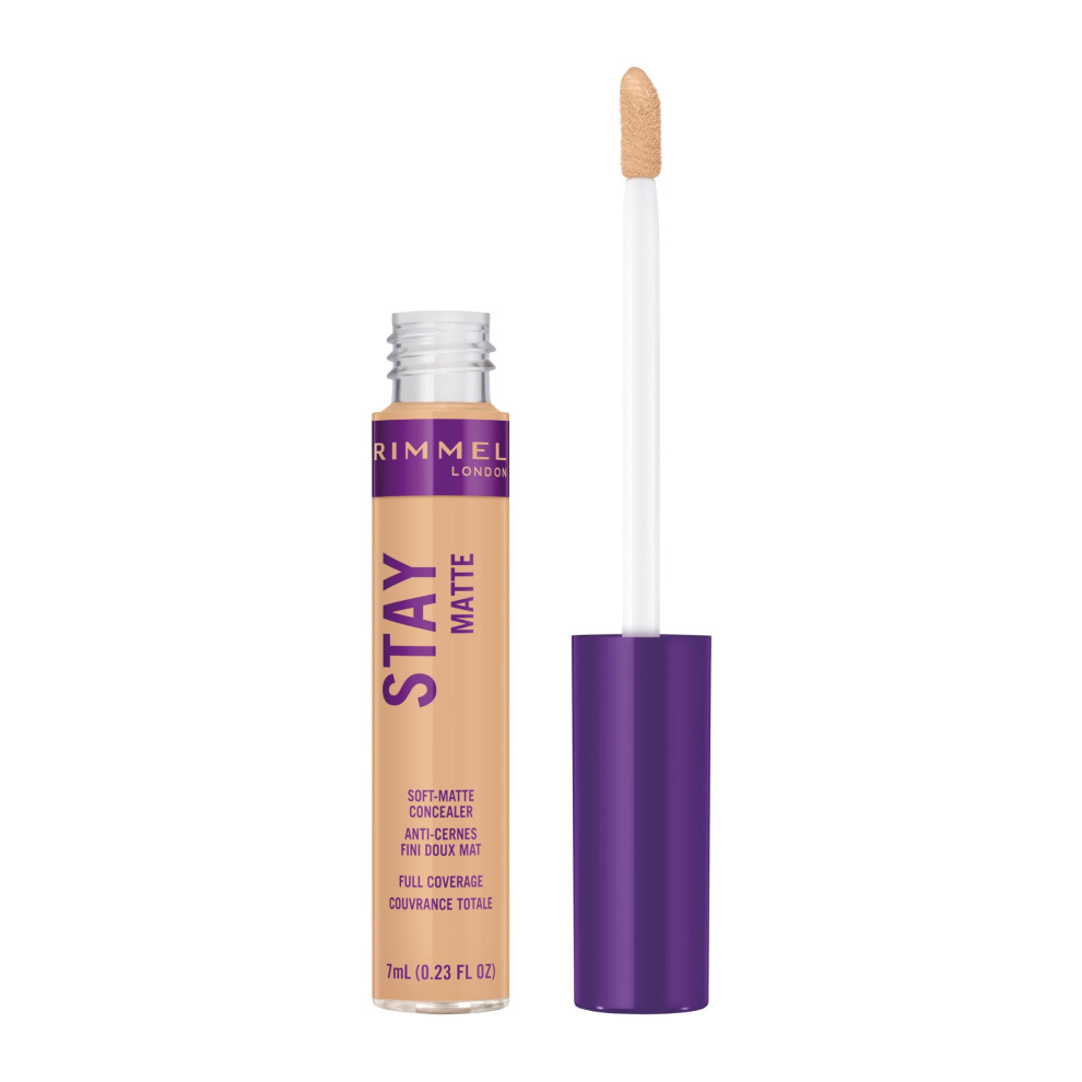 Rimmel London Stay Matte - 92 Ivory - Concealer  24-Hour Wear  Shine Control  Fights Free Radicals  0.23oz