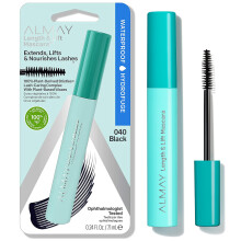 Almay Lengthening Mascara Volume & Lift Eye Makeup Hypoallergen og Duftfri 040 Vandtt sort 0,24 fl oz.