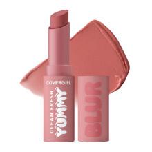 COVERGIRL Clean Fresh Yummy Blur Lipstick  Blurring Effect  Matte Lip Color  Fresh Pear Flavored  Vegan Formula - 220 Pear-fectly (Soft Pink Nude