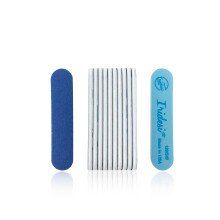 Iridesi Professional Mini Blue Finger Nail Files 120/240 Washable Emery Boards 3-1/2 Inches Long 12 Fingernail Files Per Pack