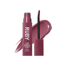 Ruby Kisses Lip Vinyl Tint - Batom lquido  prova de manchas,  prova de transferncia de alto pigmento, brilho acetinado macio, maquiagem leve,