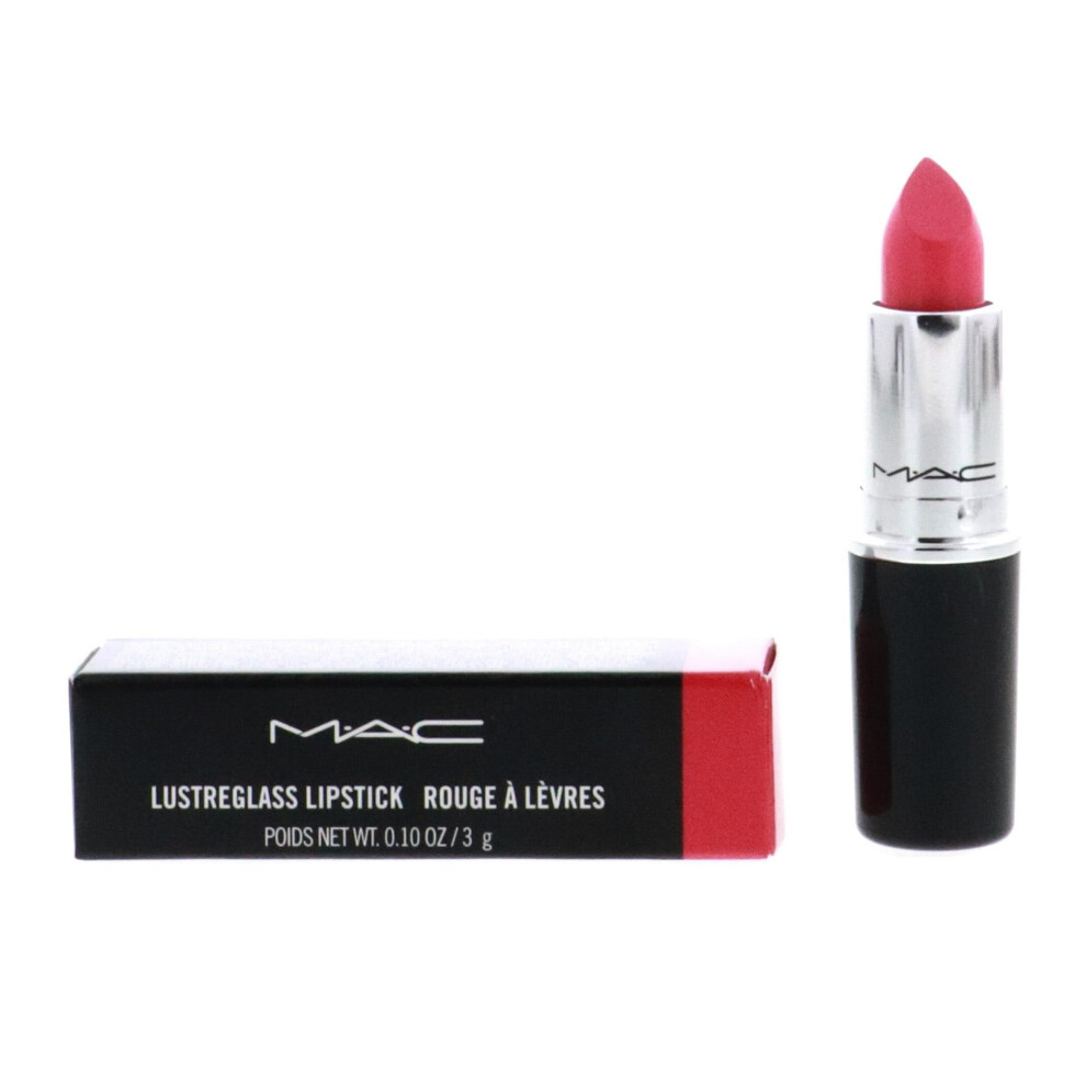 MAC Lustreglass Lipstick - 559 No Photos (Bright Coral Pink) - 0.10 oz / 3 g