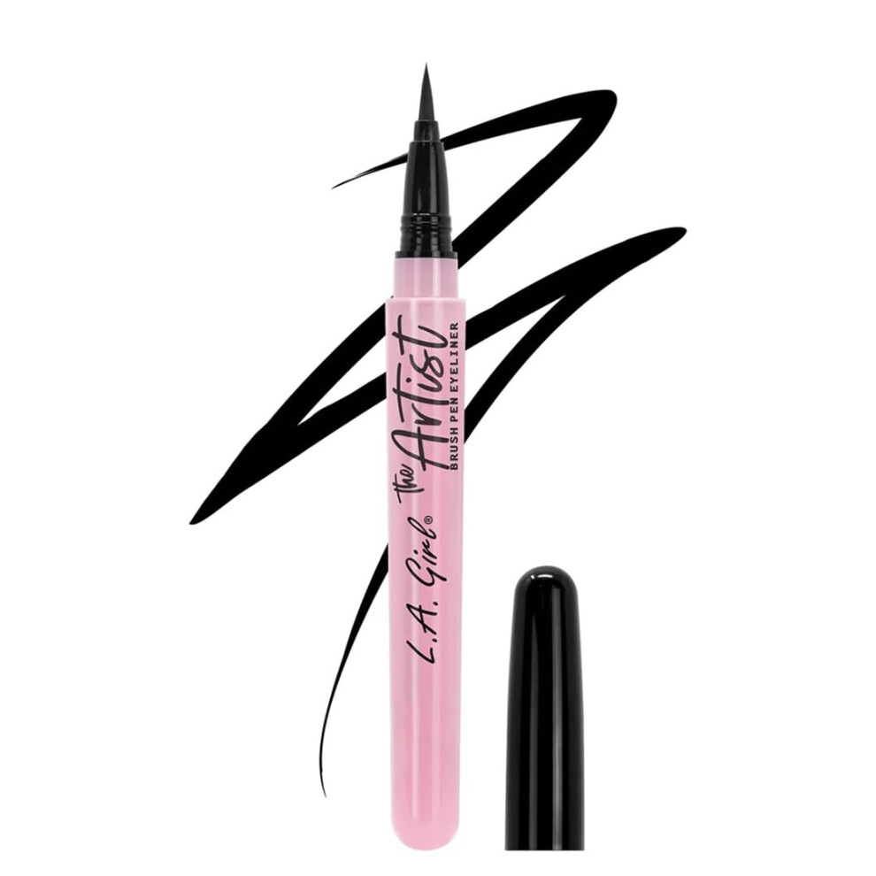 L.a. Girl Black The Artist Brush Pen Eyeliner Inky Gle740