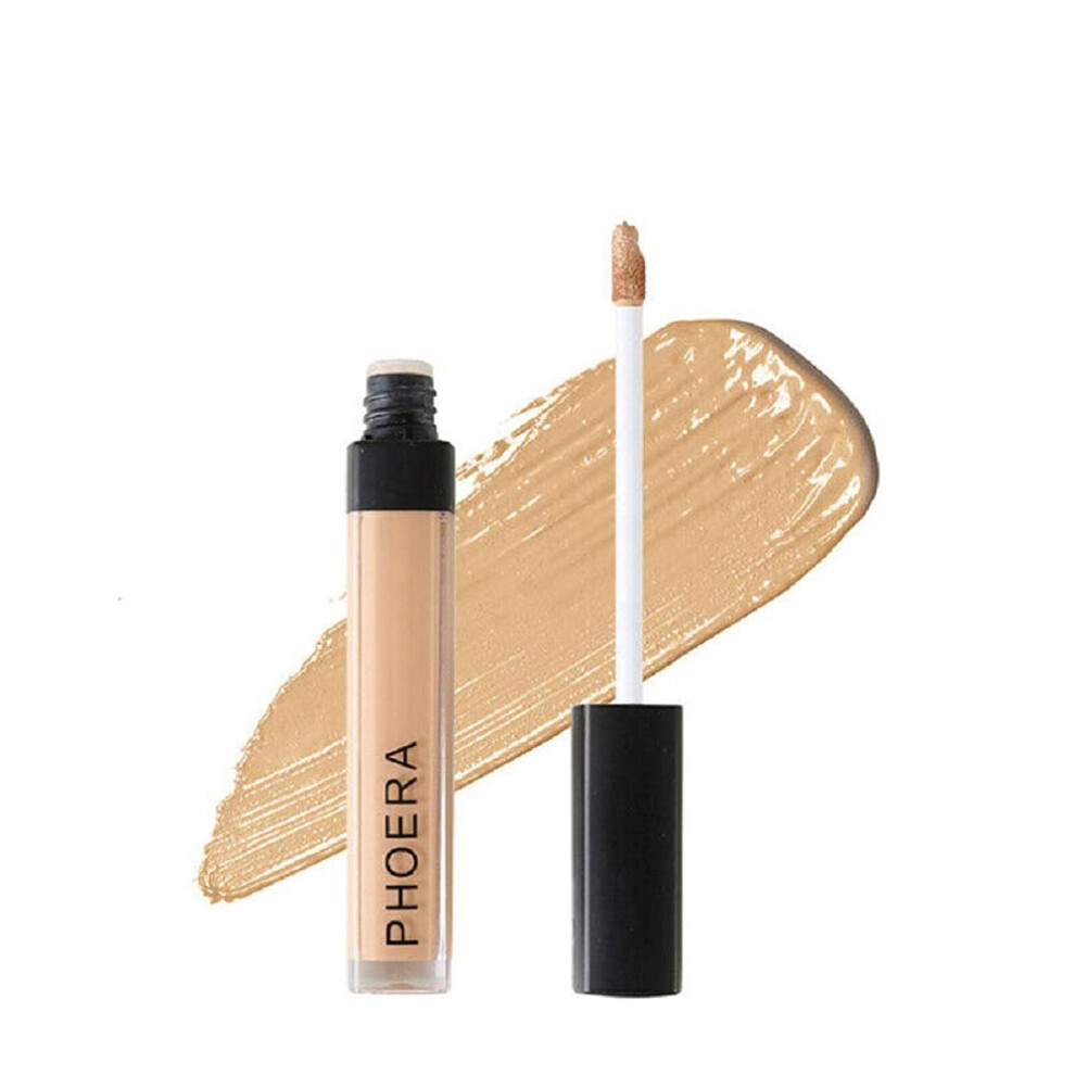 Phoera Aquapurity Liquid Concealer Full Coverage Makeup Face Moisturizer Foundation Conceal Under Eye Dark Circles (104 Custard)