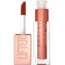 Maybelline Lifter Gloss  Hydrating Lip Gloss with Hyaluronic Acid  High Shine for Plumper Looking Lips  Copper  Terracotta Neutral  0.18 Ounce