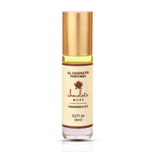 AL-HASNAYN Chocolate musk doftolja Roll-On Parfym 0,20 fl oz(6ml) |Rollerball parfym |Alkoholfri| Långvarig| Gåvor för män och kvinnor|