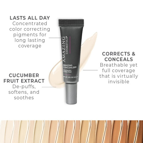 AmazingCosmetics Amazing Concealer, multifunctionele dekking, 0.2 Oz, Gouden Ivoor 1