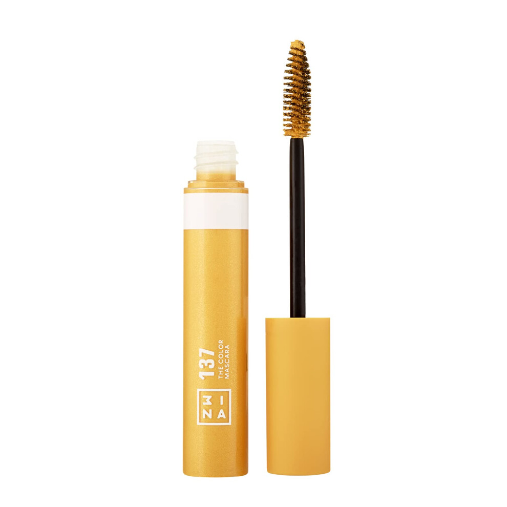 3Ina Yellow The Color Mascara 137 - Colored Mascara Coats Eyelashes With Fun Color - Washable Clump Free Volumizing Mascara In Bold Colors - Co