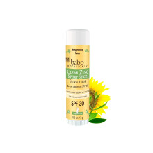 Babo Botanicals Sheer Zinc Mineral Sunscreen Sports Stick SPF30- Naturlig zinkoxid- Sheasmr- Duftfri - Vandafvisende - MADE SAFE-certificeret