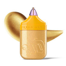 Urban Decay Face Bond Luminizer (Over The Top  Hyper Metallic Gold), Allover-Flssig-Highlighter + Bronzer mit 3 % Niacinamid, wasserbestndig, wisc