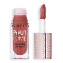 Revolution Beauty Pout Bomb Plumping Lipgloss High-Shine fr glnzende, vollere und pralle Lippen mit Hyaluronsure und Peptiden, vegan und tierversu