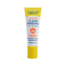 Seaweed Bath Co. Hydrating Clear Mineral Lip Shine SPF 20 Sunscreen Zinc Oxide Lip Balm .35 Oz Moisturizing Care for Dry Chapped Lips
