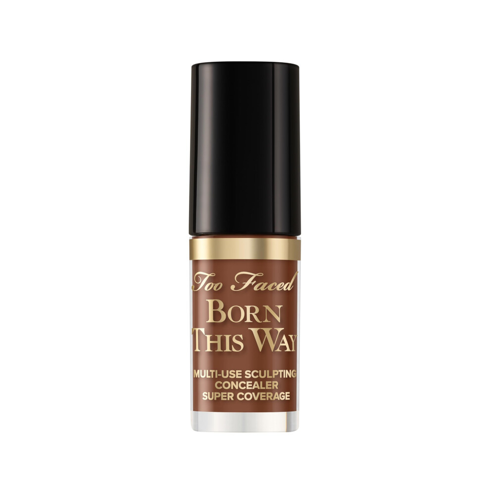 Too Faced Born This Way Super Coverage Multi-Use Concealer | Full Coverage Oil Free Long Lasting + Hydrating 0.06 Fl Oz Spiced Rum