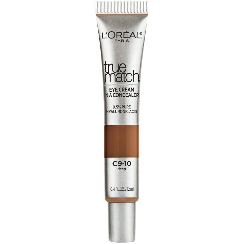L’oréal Paris Lor?Al Paris True Match Eye In A Concealer 0.5% Hyaluronic Acid Deep C9-10 0.4 Fl. Oz. Cream