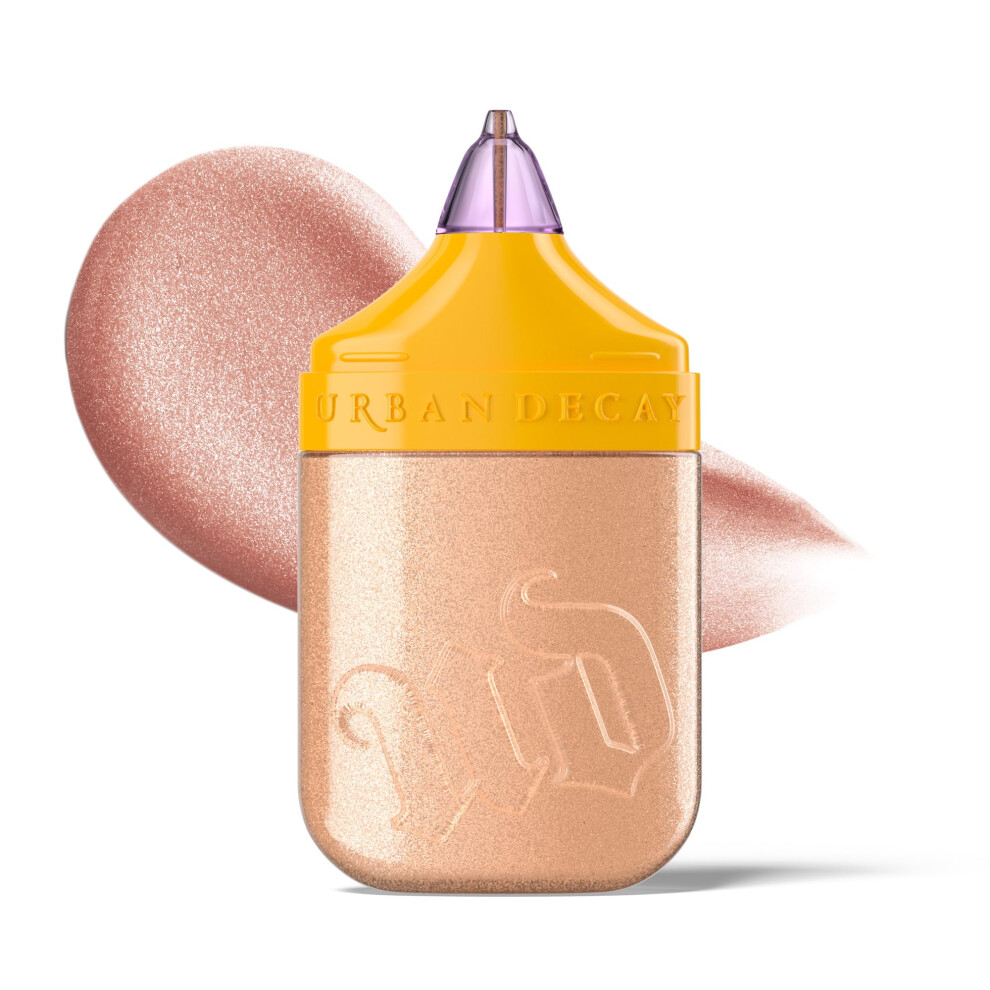 Urban Decay Face Bond Luminizer (PCH - Brightening Peach Rose)  All-Over Liquid Highlighter + Bronzer  with 3% Niacinamide  Water-Resistant  Smud