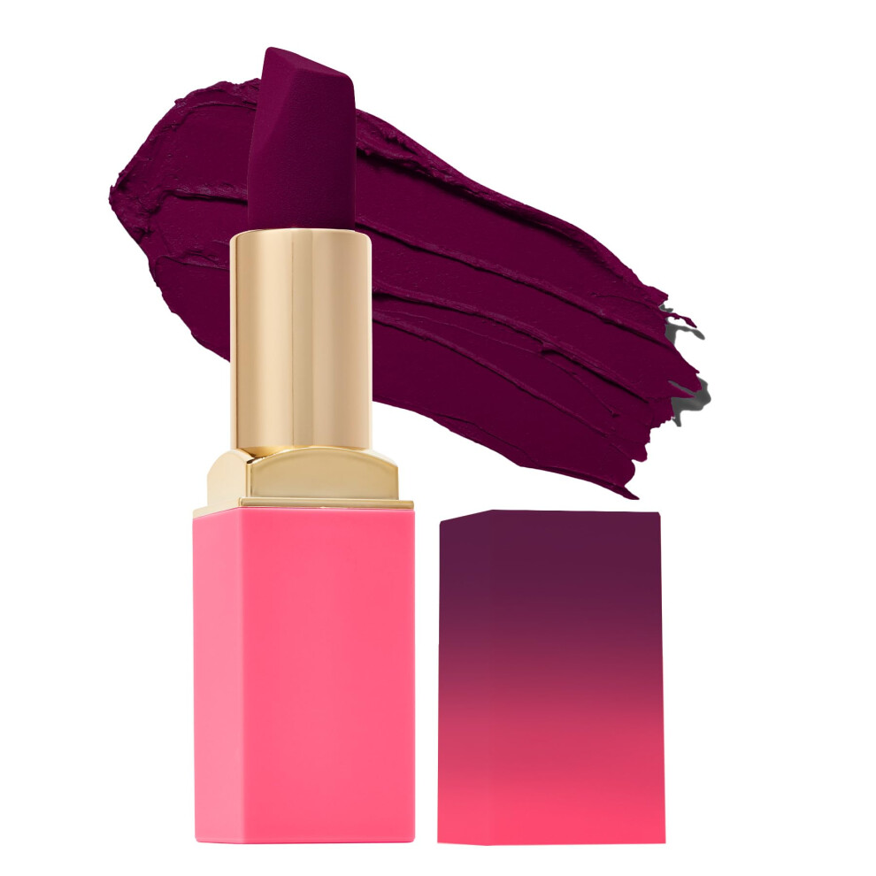 Juvia's Place Red/Burgundy S & Berries Velvety Matte Lipsticks The Berries Frenemy - Blackened Berry Soft-Matte Lipstick Hydrating Highly Pigmented Cre